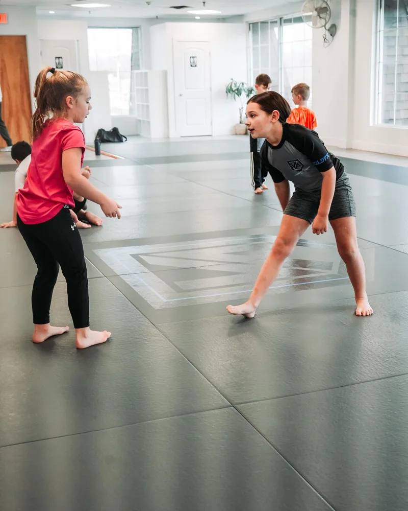 Kids sparring and drilling at Vanguard